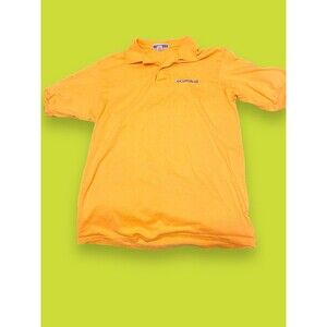Vintage Rare Carnival Cruise Line Video Crew Employee T-Shirt Large Yellow Polo